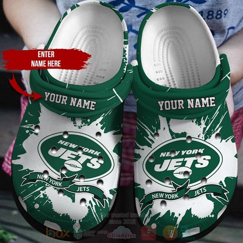 Best NFL New York Jets Custom Name Crocs Crocband Shoes - Jetsfanhome.com